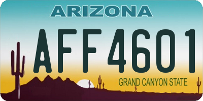 AZ license plate AFF4601