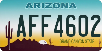 AZ license plate AFF4602