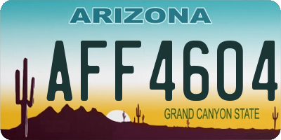 AZ license plate AFF4604