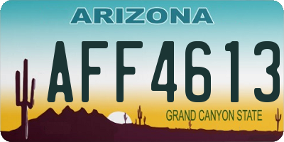 AZ license plate AFF4613