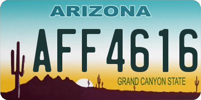 AZ license plate AFF4616