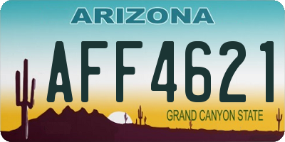 AZ license plate AFF4621