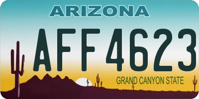 AZ license plate AFF4623