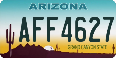 AZ license plate AFF4627