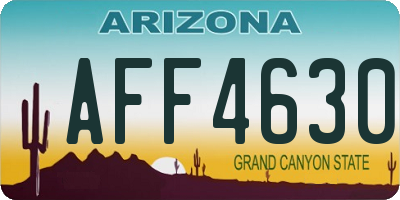 AZ license plate AFF4630