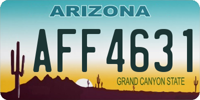 AZ license plate AFF4631