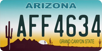AZ license plate AFF4634