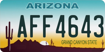AZ license plate AFF4643