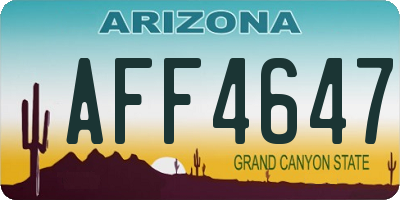 AZ license plate AFF4647