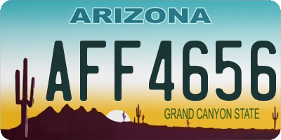AZ license plate AFF4656