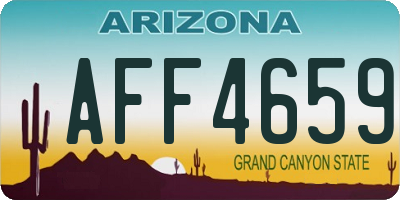 AZ license plate AFF4659