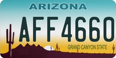AZ license plate AFF4660