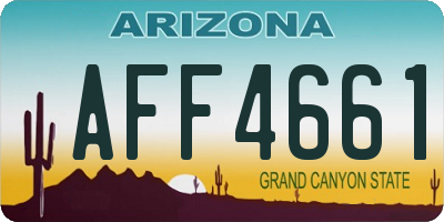 AZ license plate AFF4661
