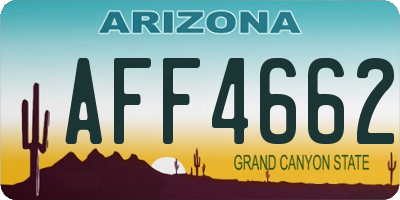 AZ license plate AFF4662