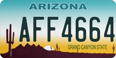 AZ license plate AFF4664