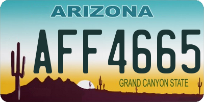 AZ license plate AFF4665