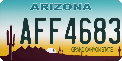 AZ license plate AFF4683