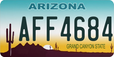 AZ license plate AFF4684