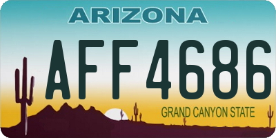 AZ license plate AFF4686