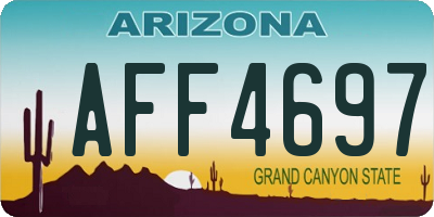 AZ license plate AFF4697