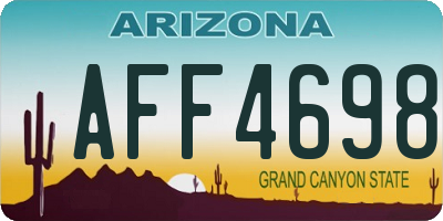 AZ license plate AFF4698