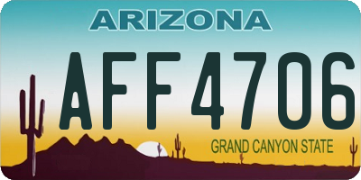 AZ license plate AFF4706