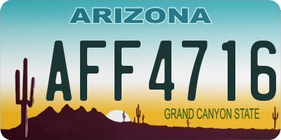AZ license plate AFF4716