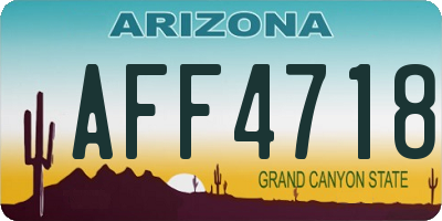 AZ license plate AFF4718