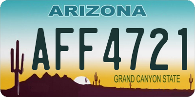 AZ license plate AFF4721