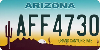 AZ license plate AFF4730