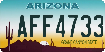 AZ license plate AFF4733