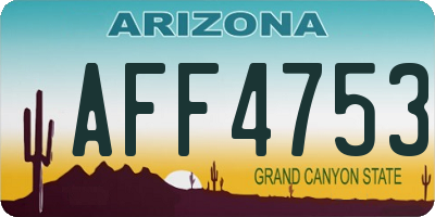 AZ license plate AFF4753