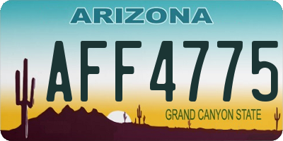 AZ license plate AFF4775