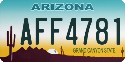 AZ license plate AFF4781