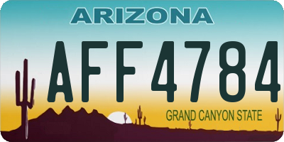 AZ license plate AFF4784