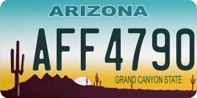 AZ license plate AFF4790