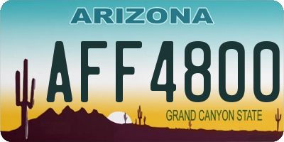 AZ license plate AFF4800