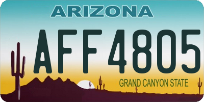 AZ license plate AFF4805