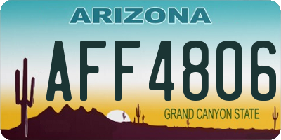 AZ license plate AFF4806