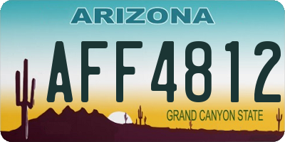 AZ license plate AFF4812