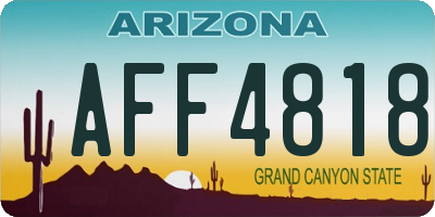 AZ license plate AFF4818