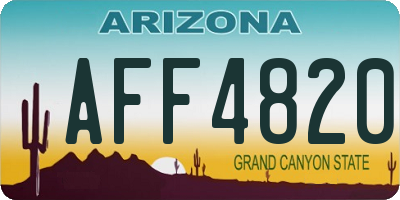 AZ license plate AFF4820