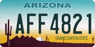 AZ license plate AFF4821