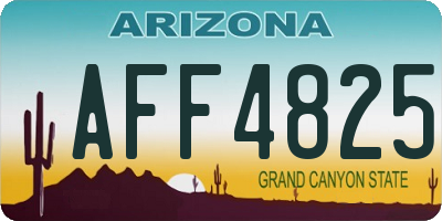 AZ license plate AFF4825