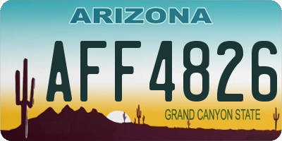 AZ license plate AFF4826