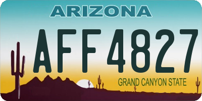 AZ license plate AFF4827