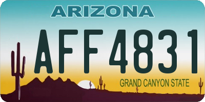 AZ license plate AFF4831