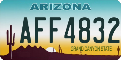 AZ license plate AFF4832