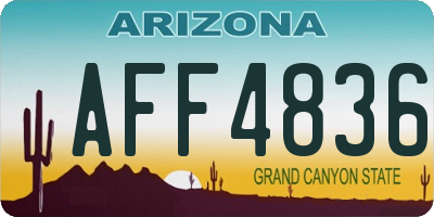 AZ license plate AFF4836