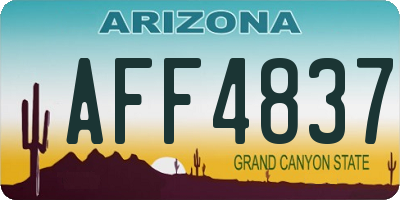 AZ license plate AFF4837